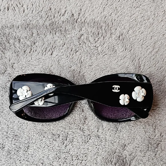 CHANEL Black and Purple Sunglasses - Picture 8 of 11